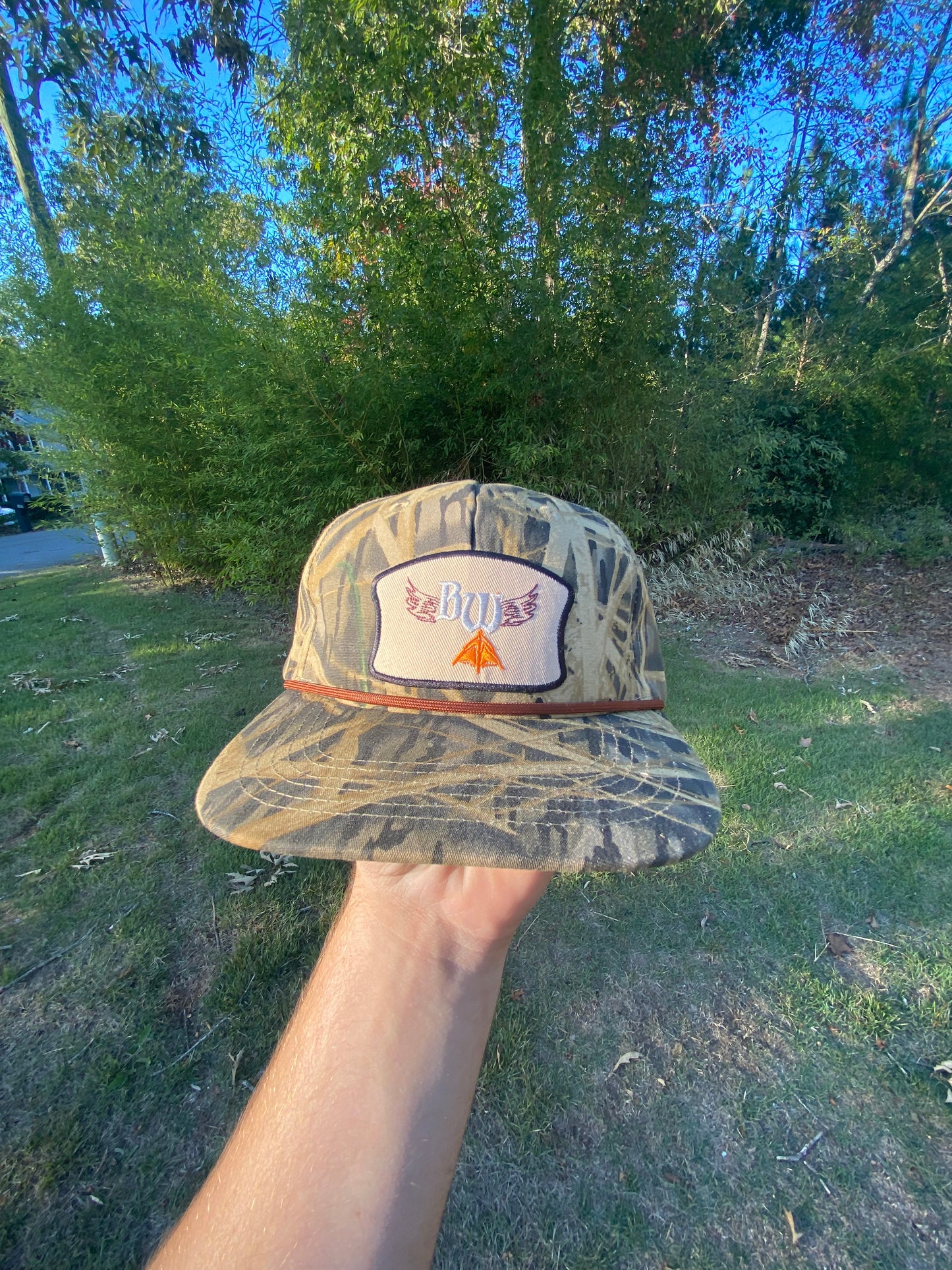 Shadow Grass BW Patch Rope Hat