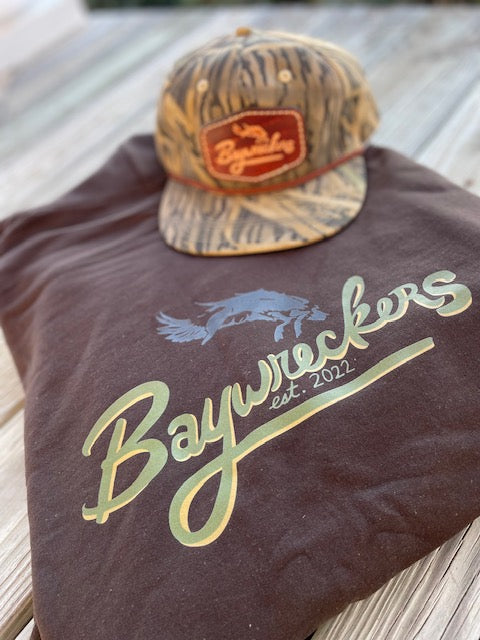 Original Baywreckers Logo Dark Brown Hoodie