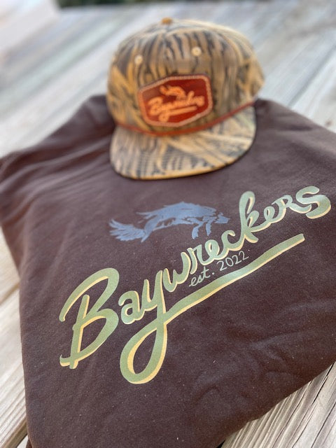 Original Baywreckers Logo Dark Brown Hoodie