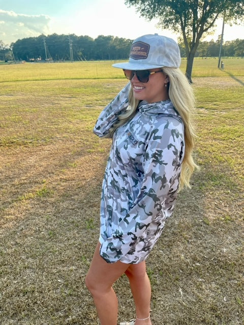 Artic White Camo Fishing Shirt