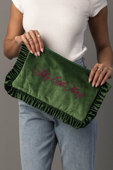 Silly Little Things Velvet Travel Pouch (Preorder)