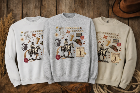 Cowboys & Coffee Crewneck