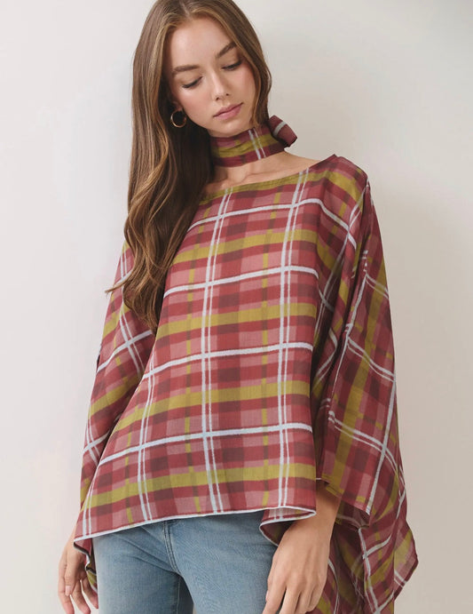 The Fireside Plaid Poncho