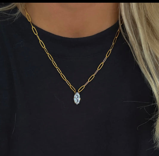 The Golden Hour Marquise Necklace