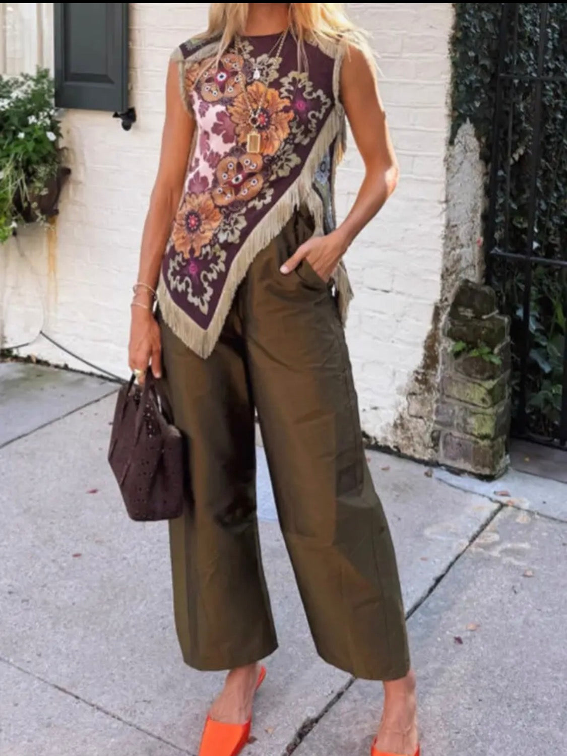The Austin Afterglow Fringe Top