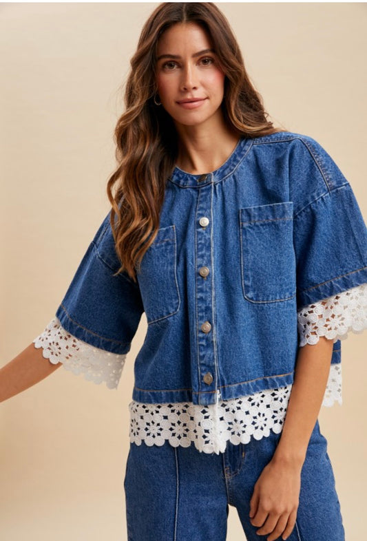 The Southern Lace Denim Jacket