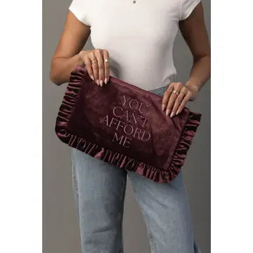 You Can't Afford Me Ruffle Travel Pouch (Preorder)