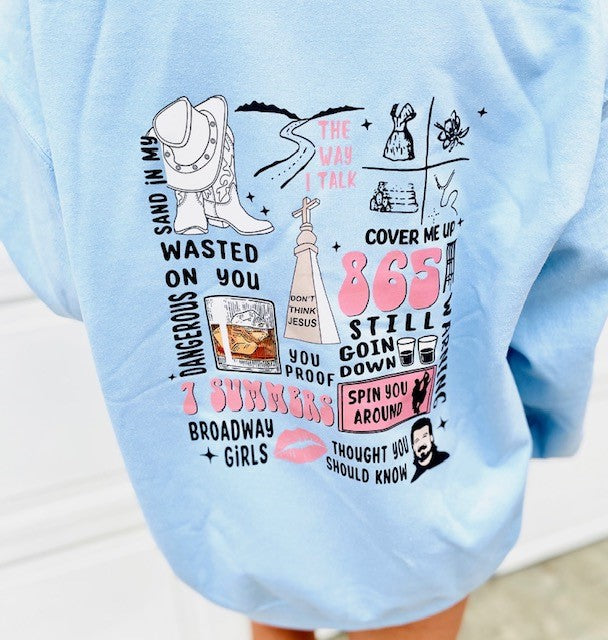 Morgan Wallen Songs Crewneck Sweatshirt